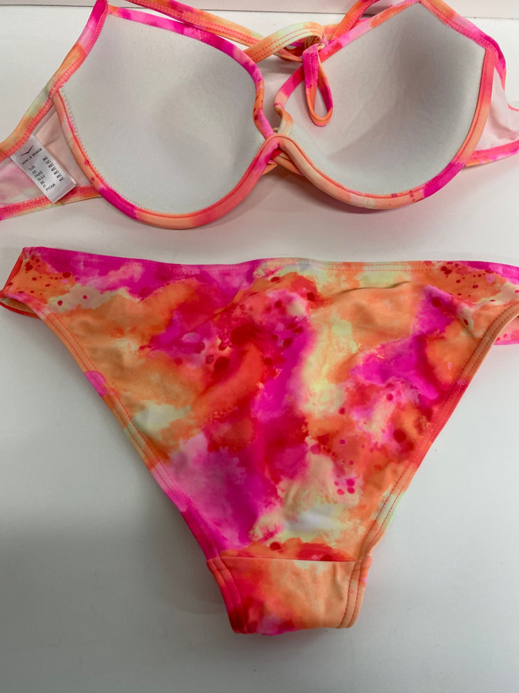 Gorgeous Venice Beach Bikini uk12 Pink Orange hot Ibiza party RG020