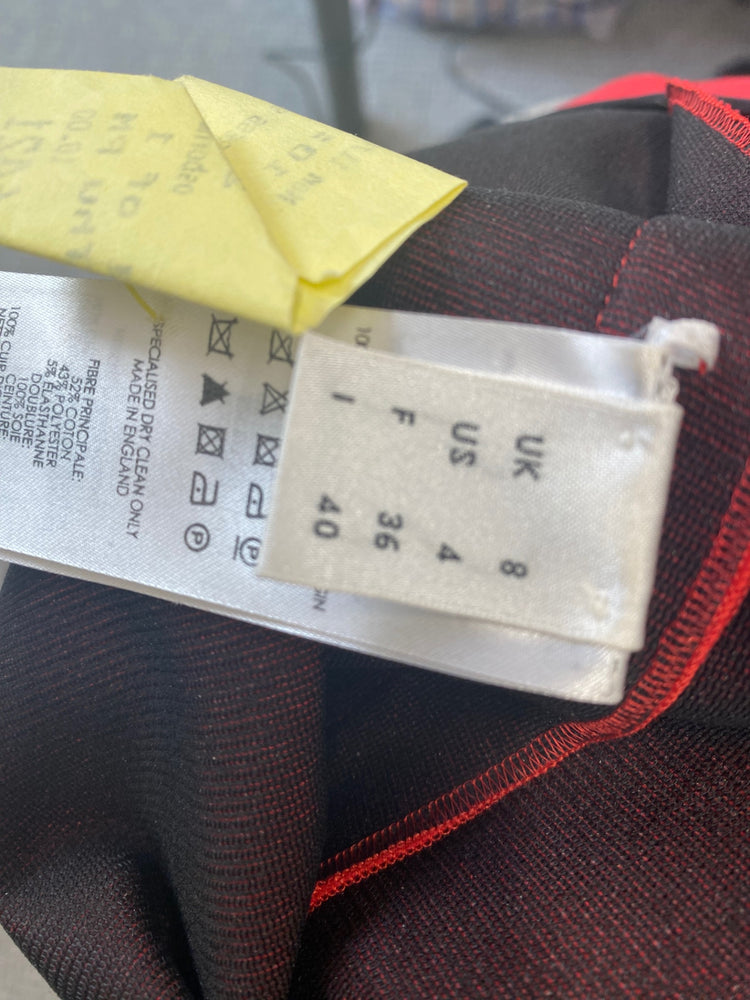 Fabulous Victoria Beckham wiggle Pencil Dress UK 8 Red RG020