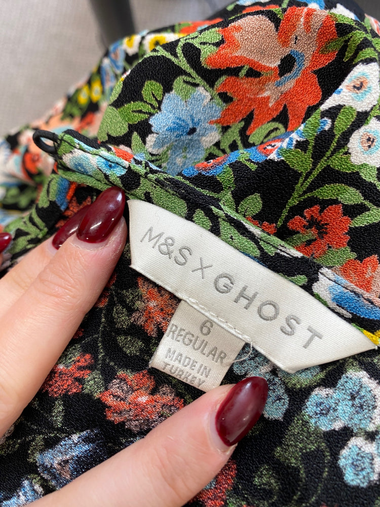 Fabulous Marks & Spencers Maxi Dress Uk 6 Multicolor Floral RG020