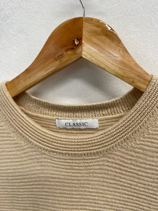 Gorgeous Marks & Spencers Sweater top S Beige ribbed RG020