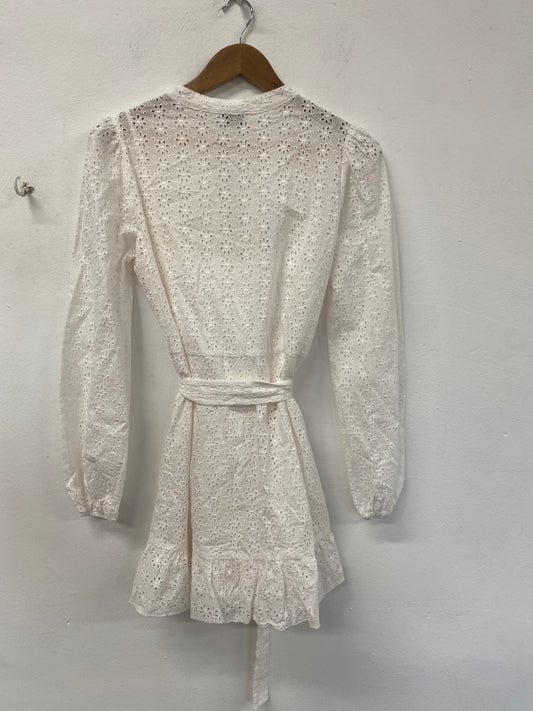 Gorgeous Style Cheat Boho Broderie Mini Dress UK 10 Off-white RG020