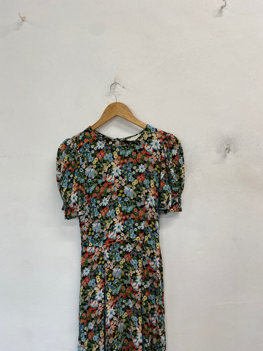 Fabulous Marks & Spencers Maxi Dress Uk 6 Multicolor Floral RG020