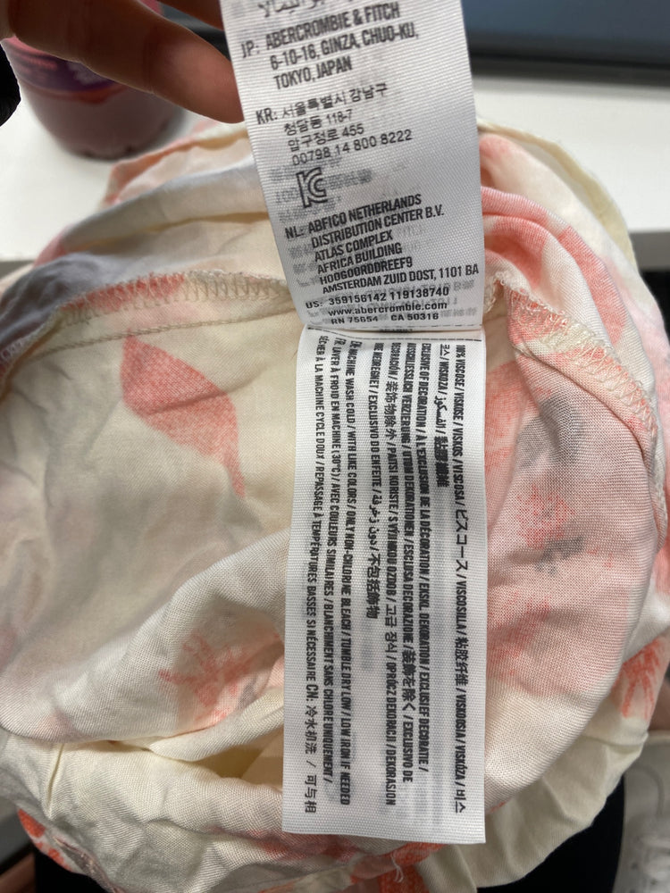 Gorgeous Hollister Playsuit Uk XS Cream and coral boho RG020