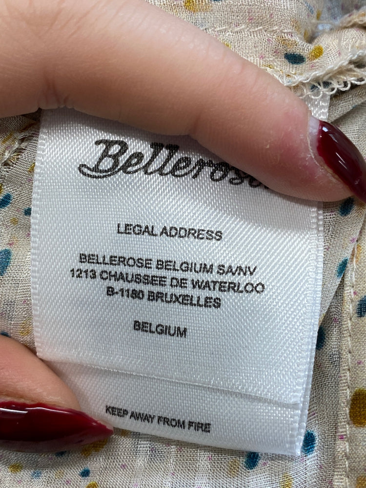 Fabulous Bellerose Blouse Uk 6 Beige with multicolored dots boho RG020