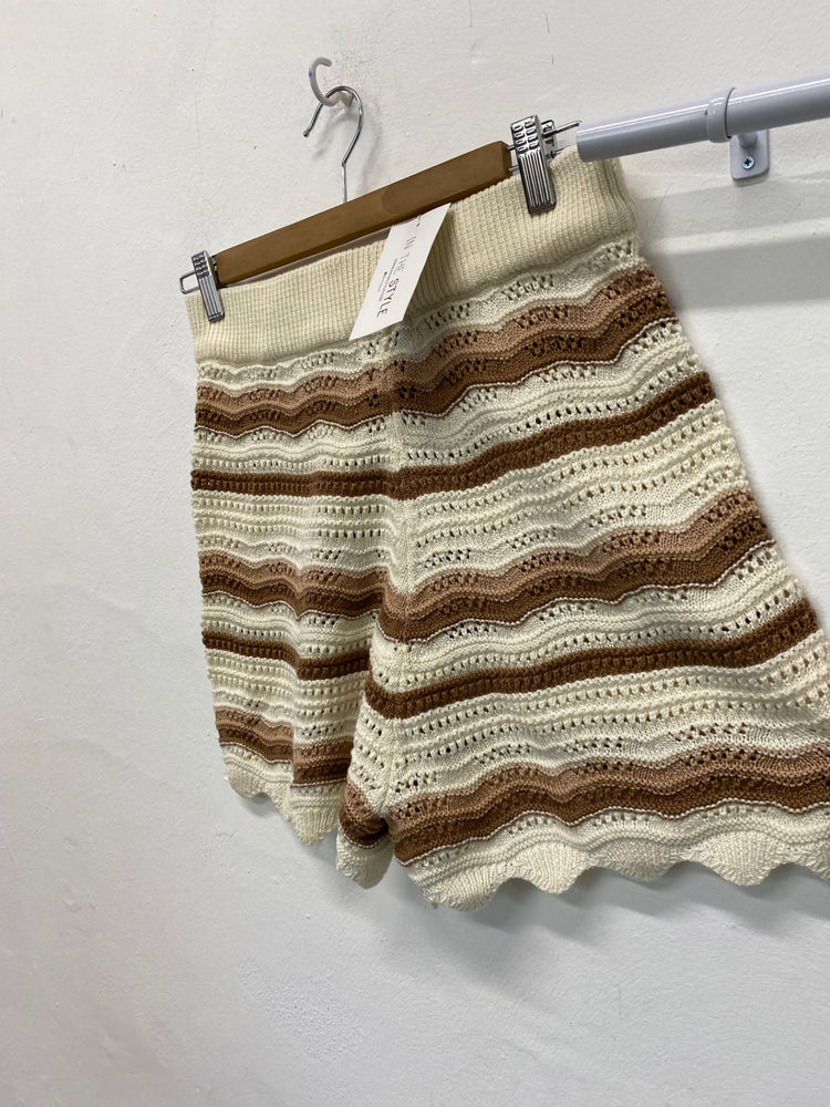 Fabulous IN THE STYLE boho Shorts 10/12 Beige Brown RG020