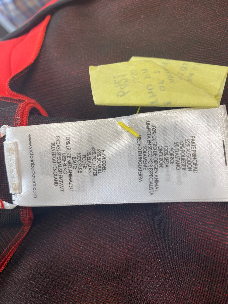 Fabulous Victoria Beckham wiggle Pencil Dress UK 8 Red RG020