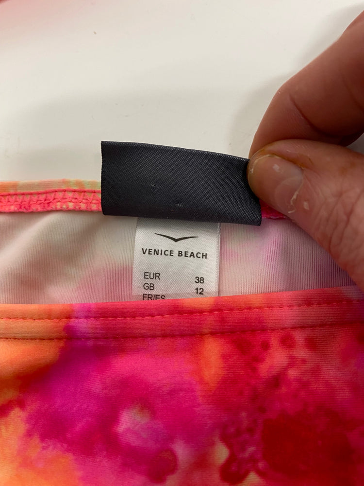 Gorgeous Venice Beach Bikini uk12 Pink Orange hot Ibiza party RG020