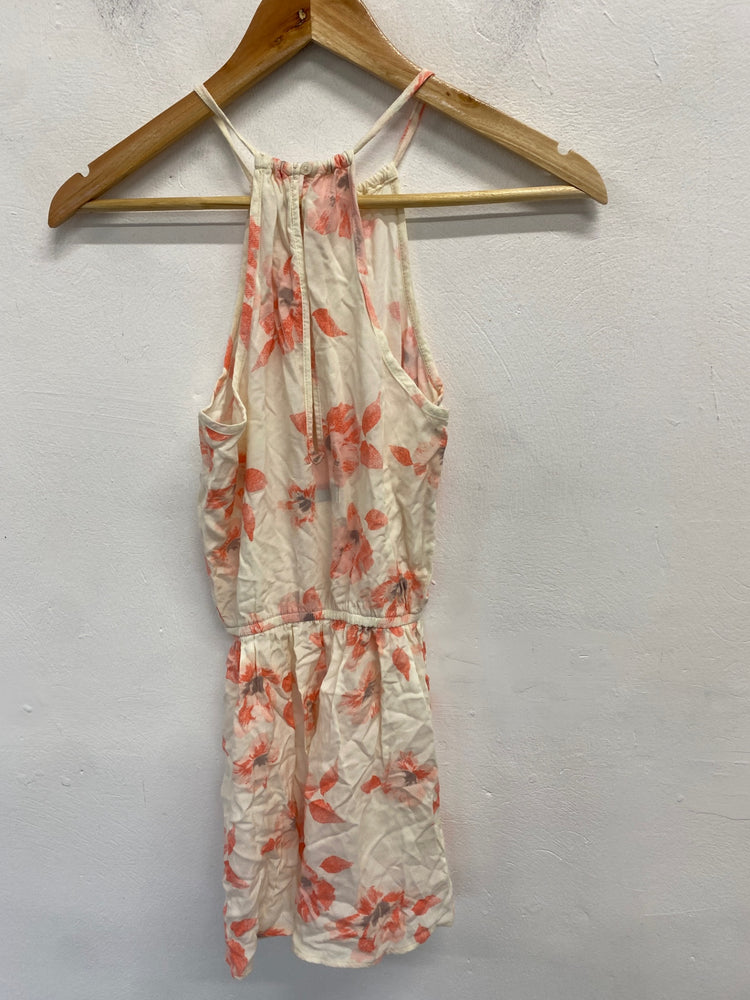 Gorgeous Hollister Playsuit Uk XS Cream and coral boho RG020