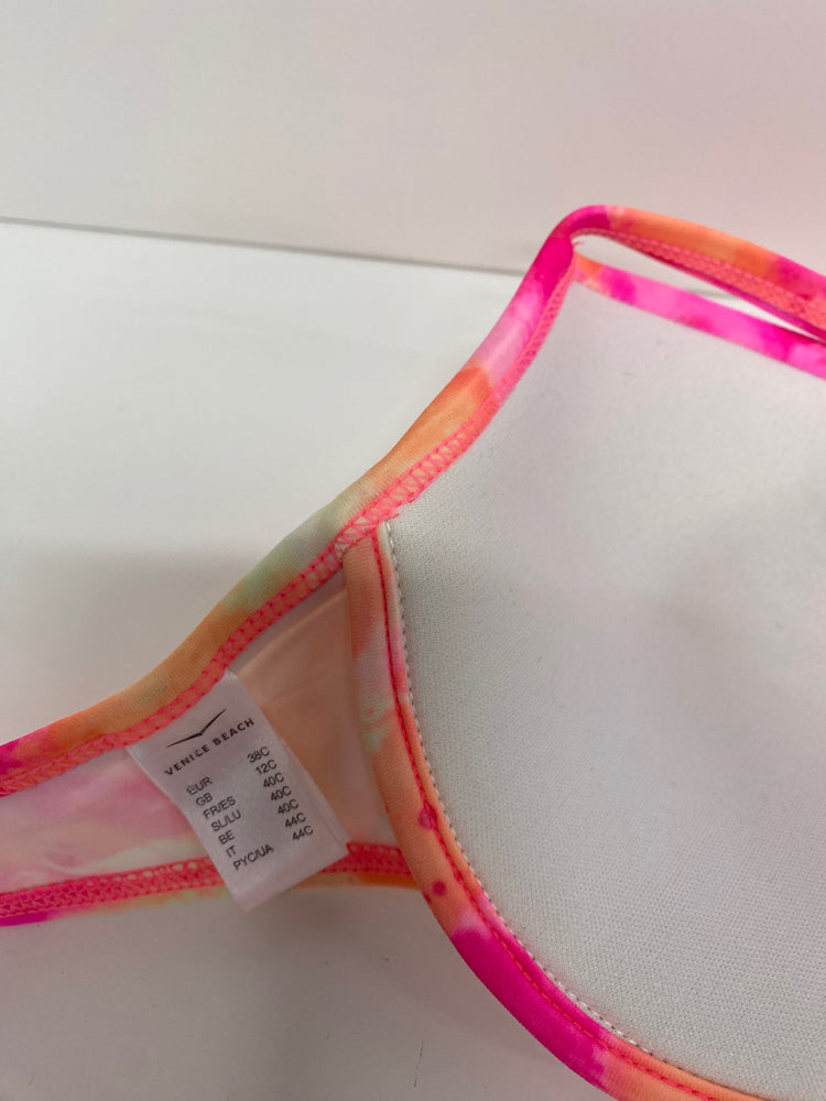 Gorgeous Venice Beach Bikini uk12 Pink Orange hot Ibiza party RG020