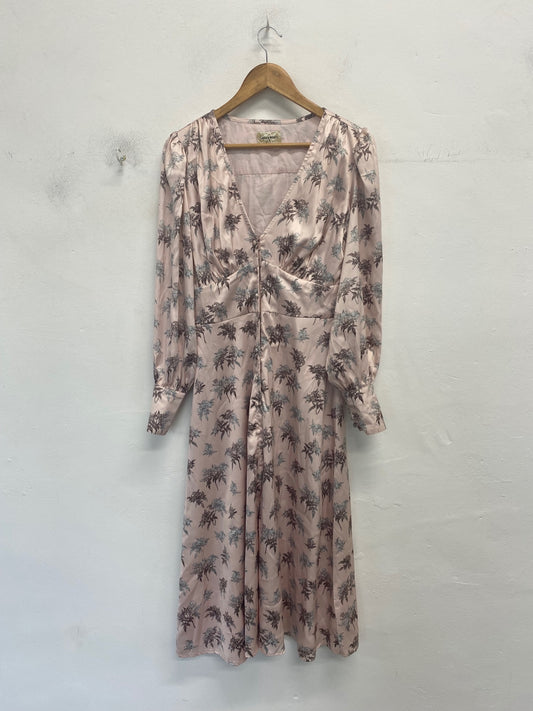 Fabulous Lace & Beads Midi Dress S Blush Pink RG020