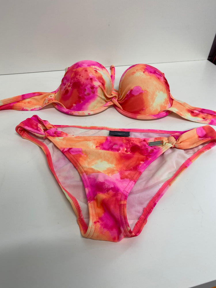 Gorgeous Venice Beach Bikini uk12 Pink Orange hot Ibiza party RG020