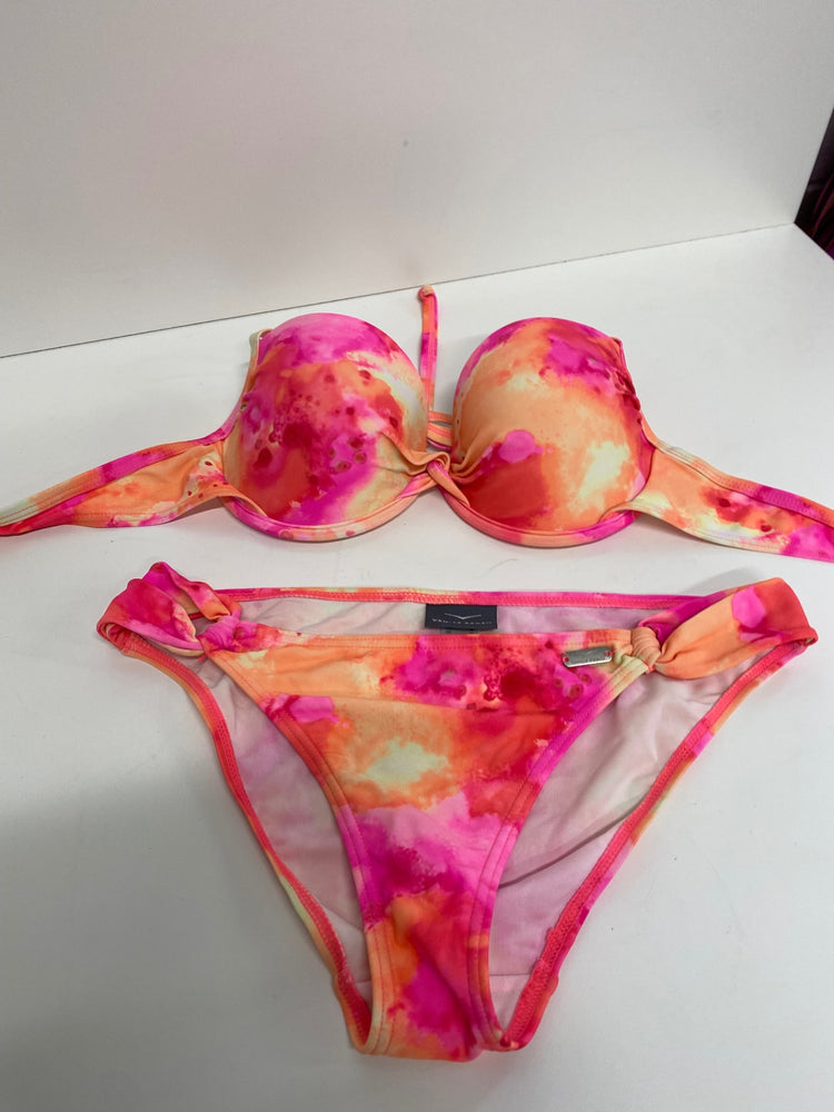 Gorgeous Venice Beach Bikini uk12 Pink Orange hot Ibiza party RG020