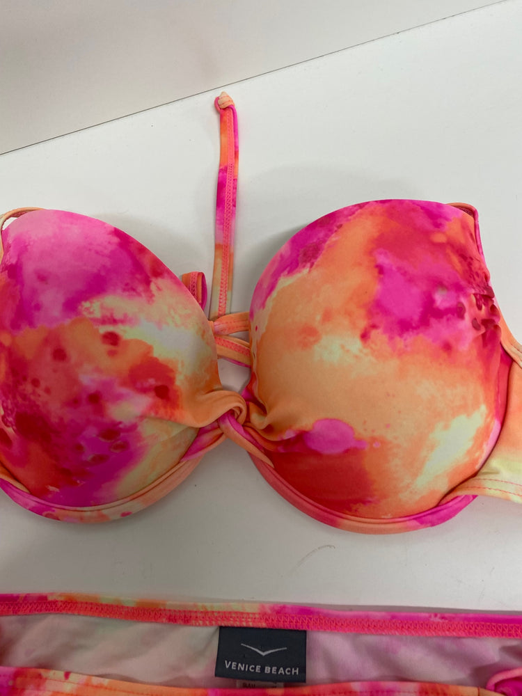 Gorgeous Venice Beach Bikini uk12 Pink Orange hot Ibiza party RG020