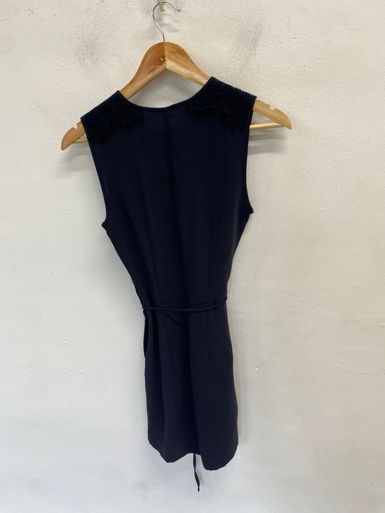 Gorgeous H&M Playsuit UK 8 Navy lace boho summery RG020