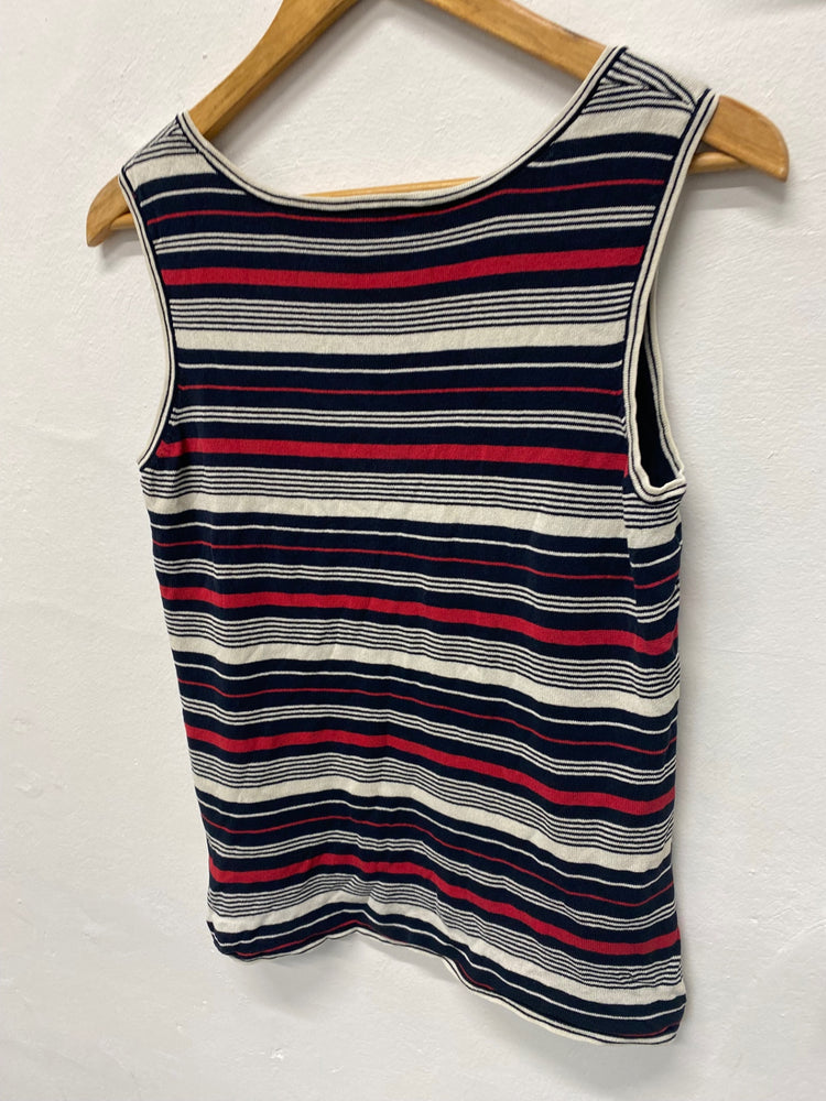Stunning JAEGER Tank Top uK12 Navy reversible KM001