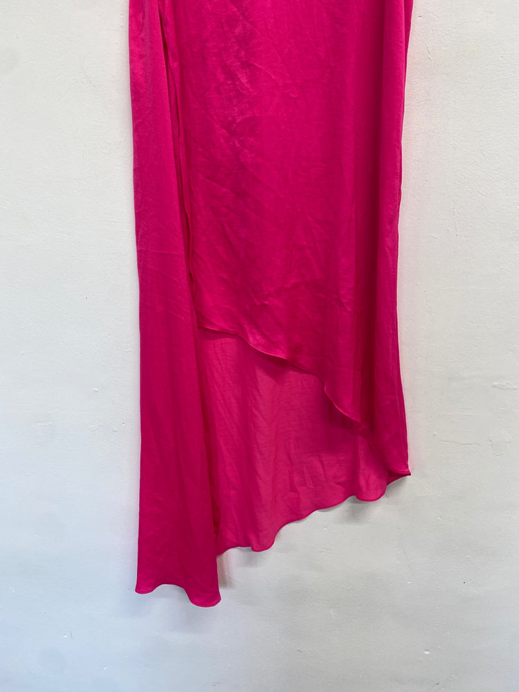 Gorgeous BCBG Maxazria Dress Uk M Pink floral y summer festival vibe DF001