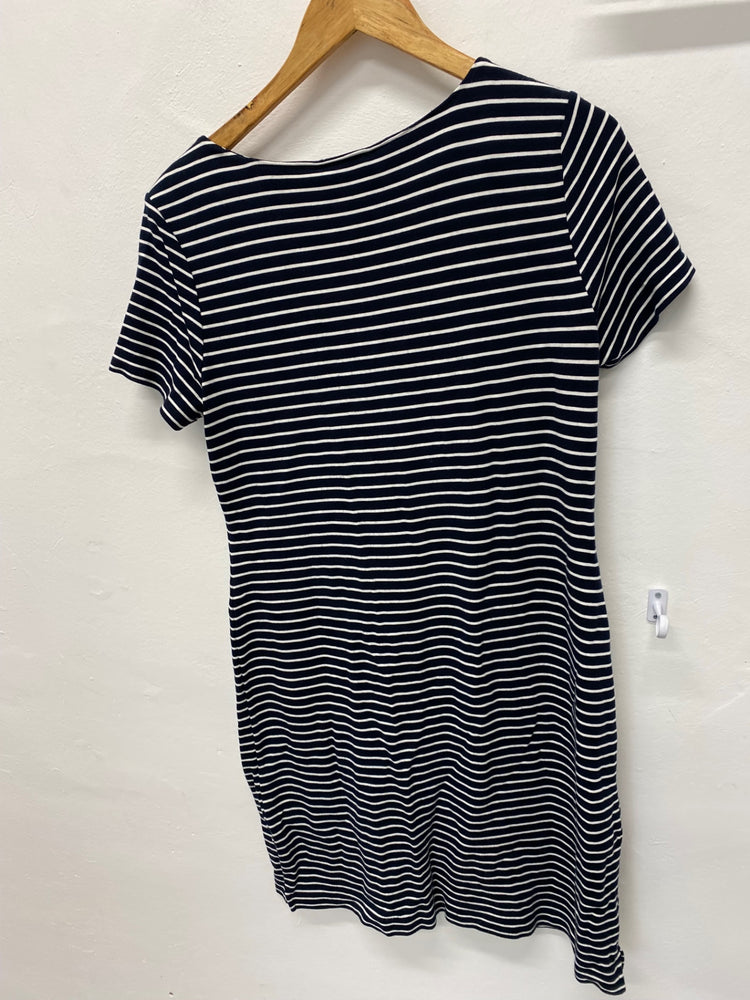 Stunning Jigsaw Dress L Navy and White summer nautical dress KM001
