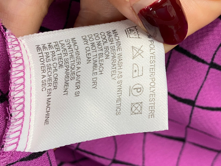 Gorgeous ALEXON Blouse UK 18 Magenta squared summery KM001