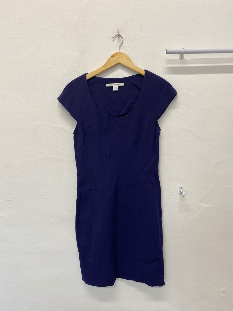 Gorgeous Diane Von Furstenberg Midi Dress uk12 Purple Bodycon flattering classic KM001