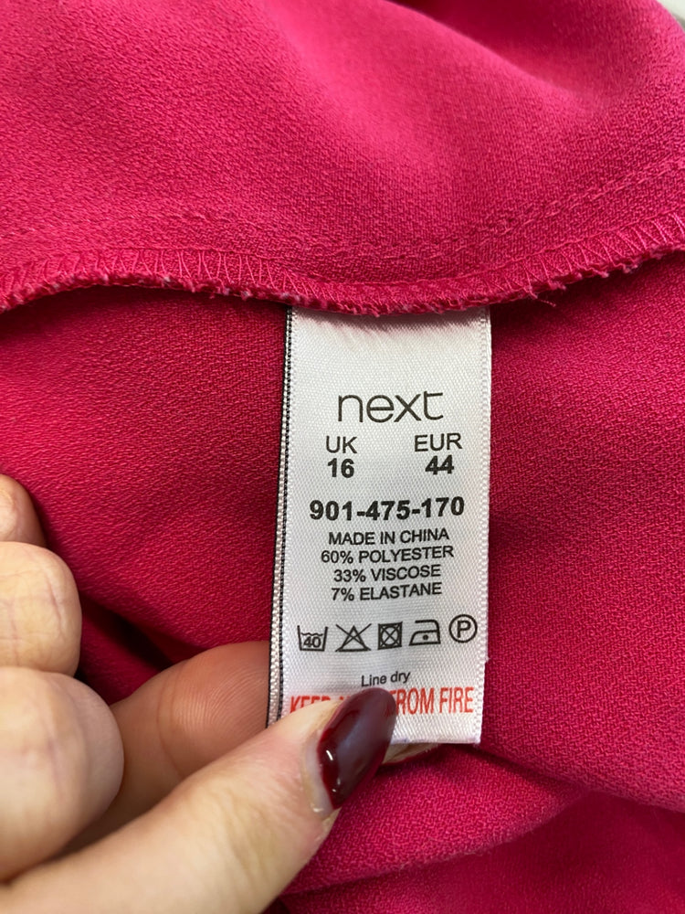 Gorgeous Next Dress UK 16 pink wedding season race day DF001