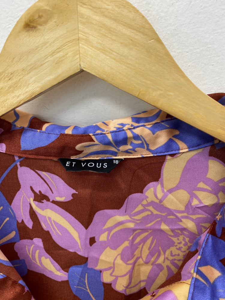 Gorgeous Et Vous Blouse uk18 Multicolor floral KM001