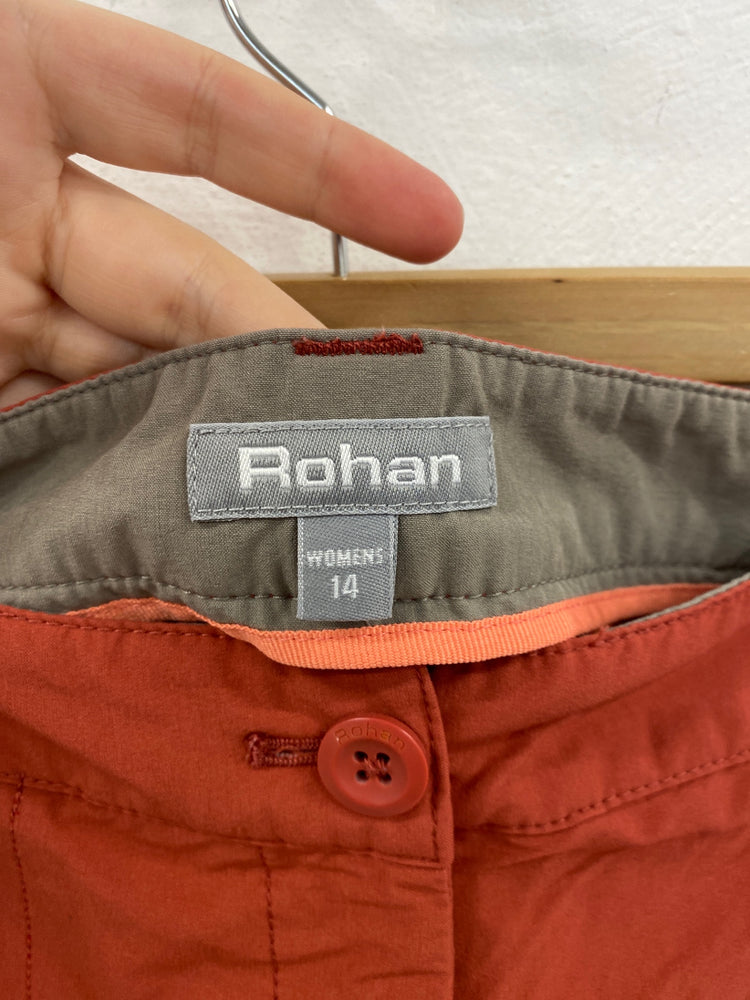 Stunning Rohan Crop Trousers UK 14 Red KM001