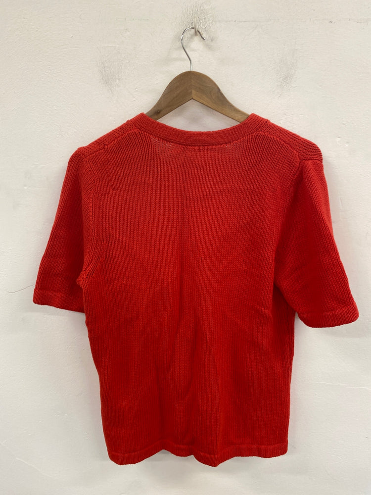 Stunning Peter Hahn Cardigan UK 16 Coral Red KM001