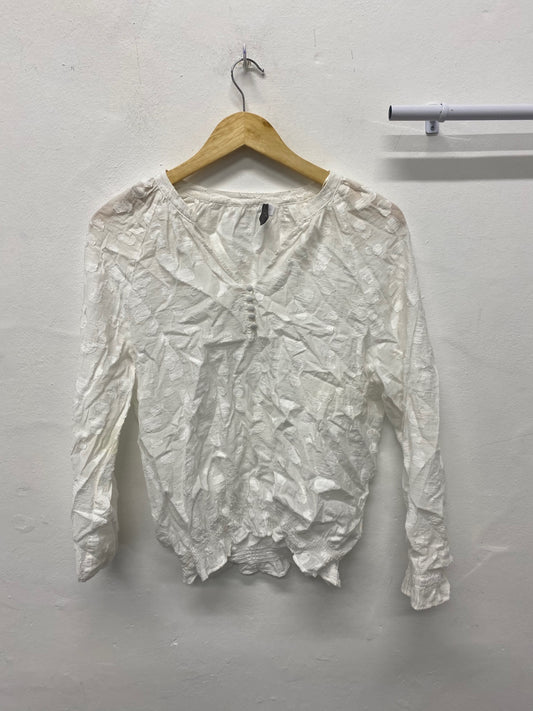 Gorgeous Mint Velvet Gypsy blouse Uk 12 White Classic CP002