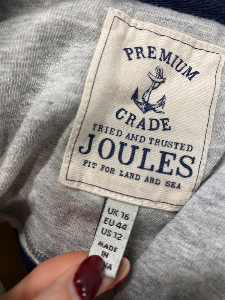 Stunning Joules Long Sleeve T-Shirt UK 16 Black striped yellow spring summer KM001