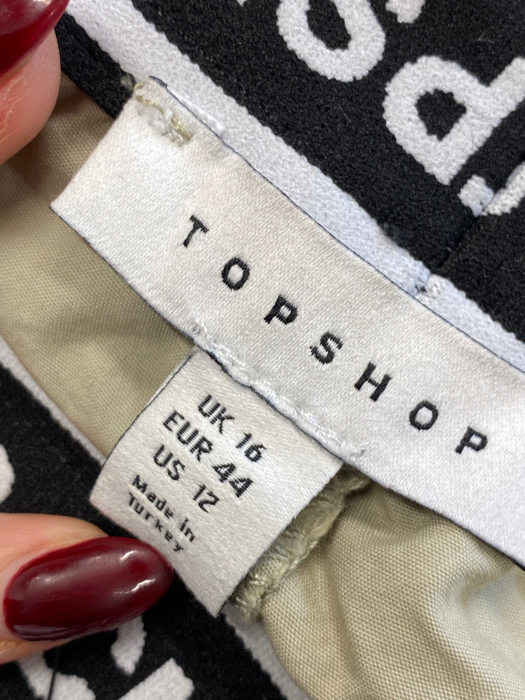 Gorgeous Topshop Cargo trousers UK 16 Beige everyday casual DF001