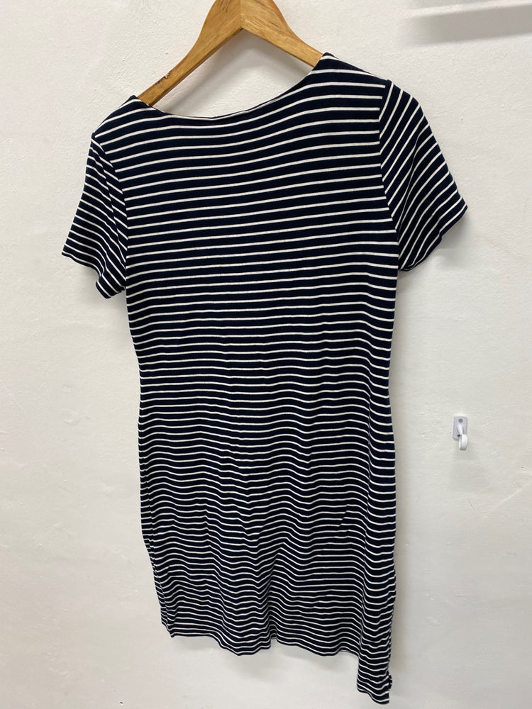 Stunning Jigsaw Dress L Navy and White summer nautical dress KM001