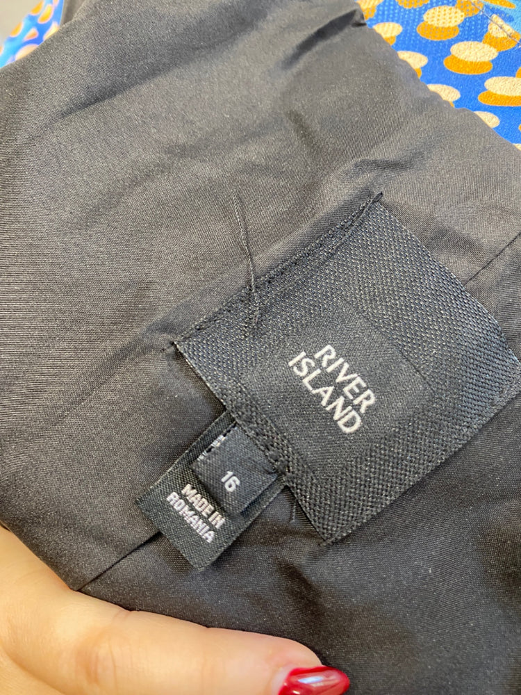 Gorgeous River island Blazer UK 16 Multicolor spotted funky DF001