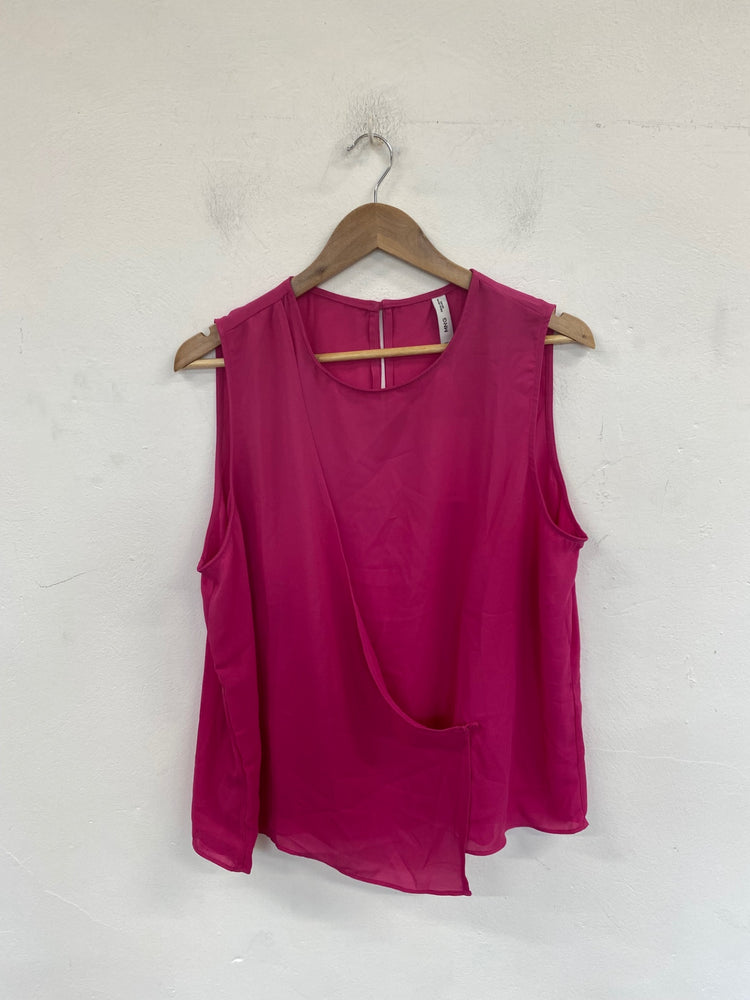 Gorgeous Mango Wrap Front Vest Top UK 16 Magenta DF001