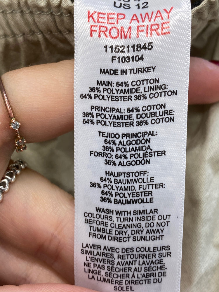 Gorgeous Topshop Cargo trousers UK 16 Beige everyday casual DF001