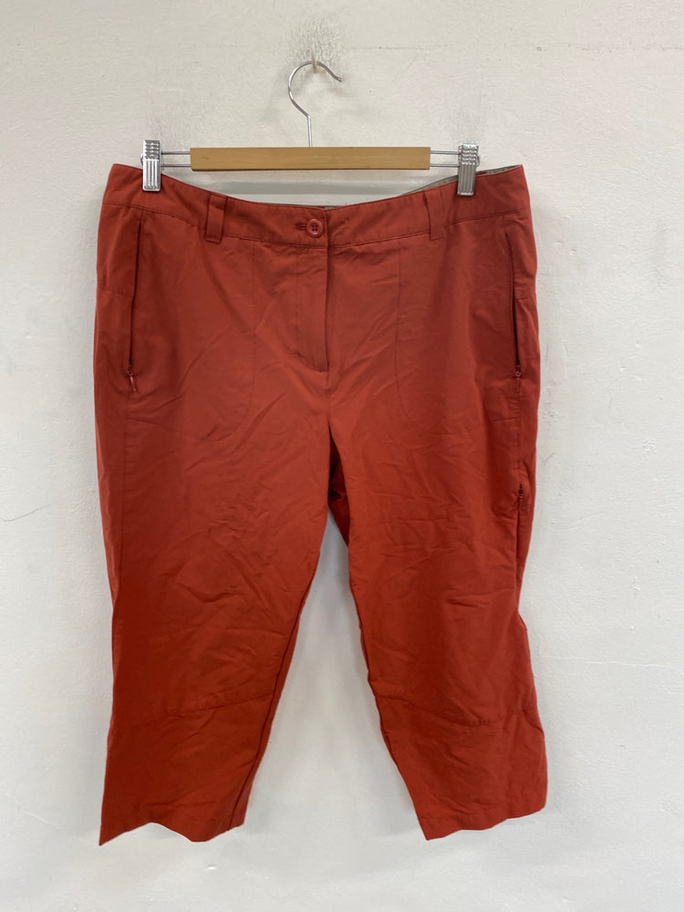 Stunning Rohan Crop Trousers UK 14 Red KM001