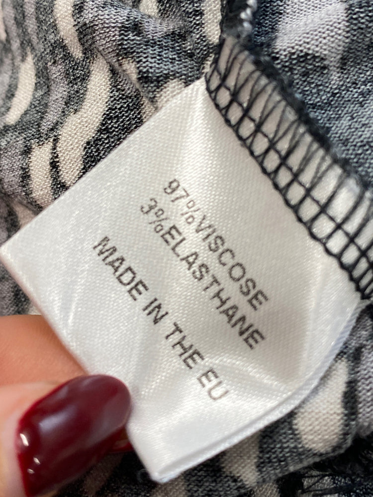 Gorgeous Avoca origin Midi Dress UK 14 Black and beige pattern Summer KM001