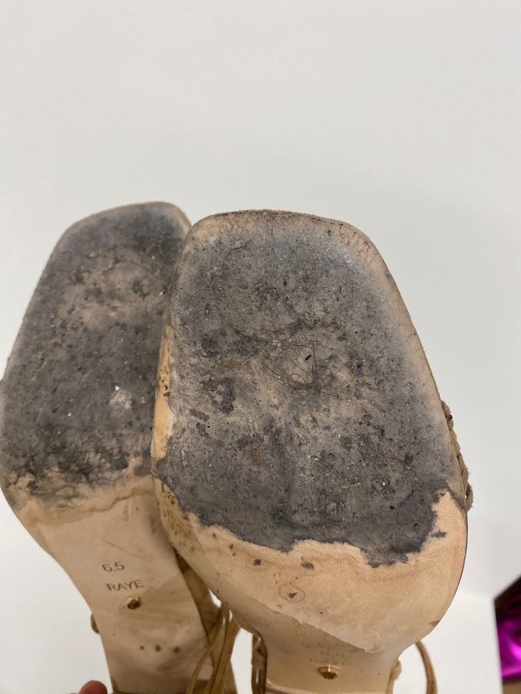 Gorgeous Raye Sandals UK6.5 Beige tan gladiator heels CP002