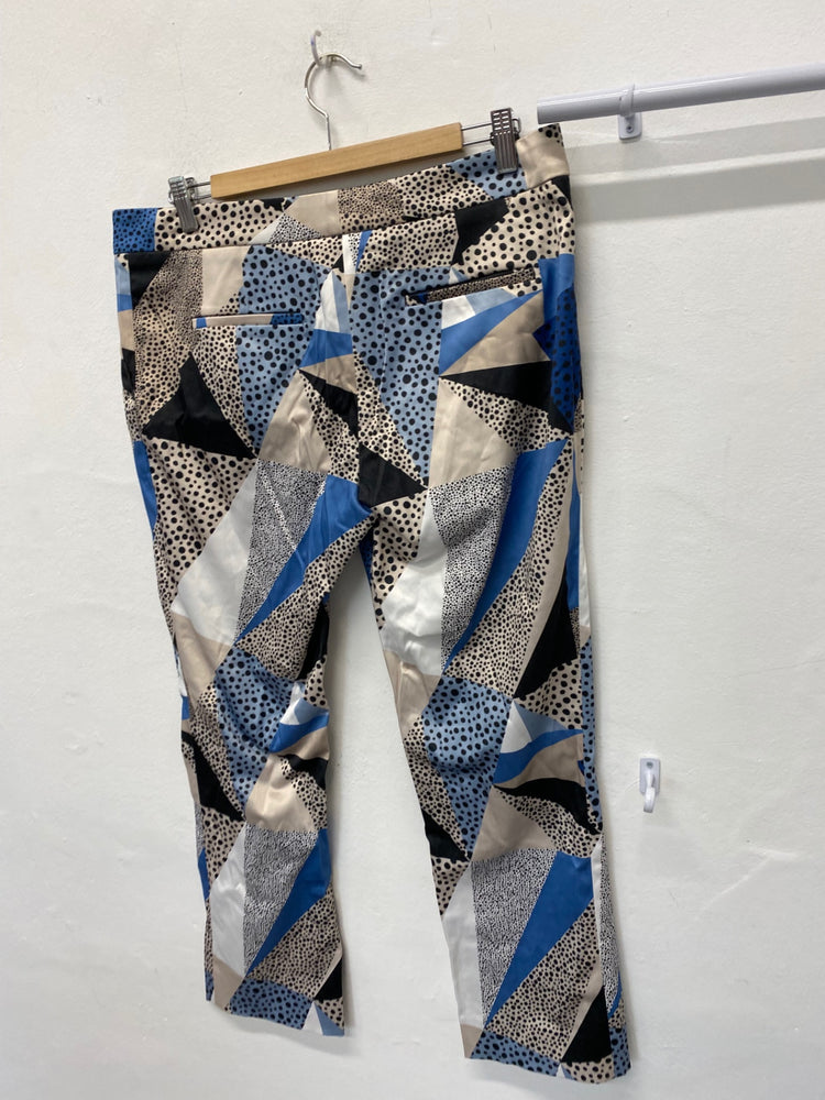 Stunning Baukjen Cropped trousers uk14 Multicolor animal print Patches KM001