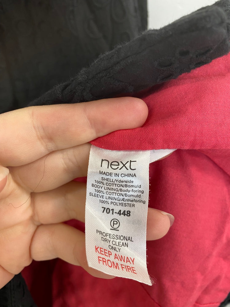 Gorgeous Next Blazer UK 10 Black Broderie CD001