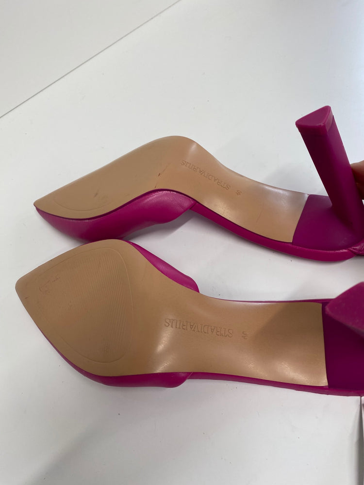 Gorgeous Stradivarius High Heels Uk7 Pink ankle straps DF001