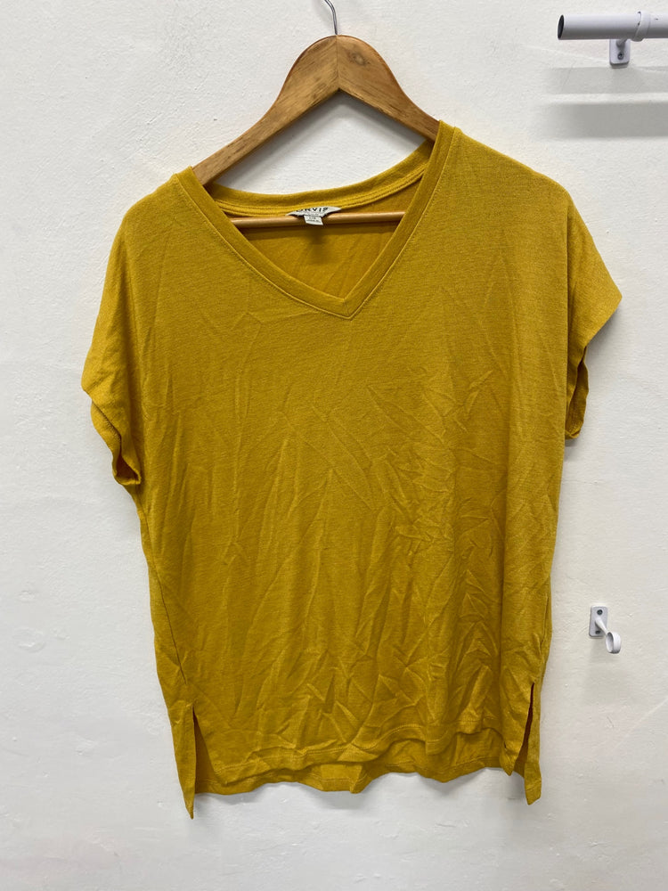 Stunning Orvis T-Shirt L Mustard yellow loose fit knit KM001