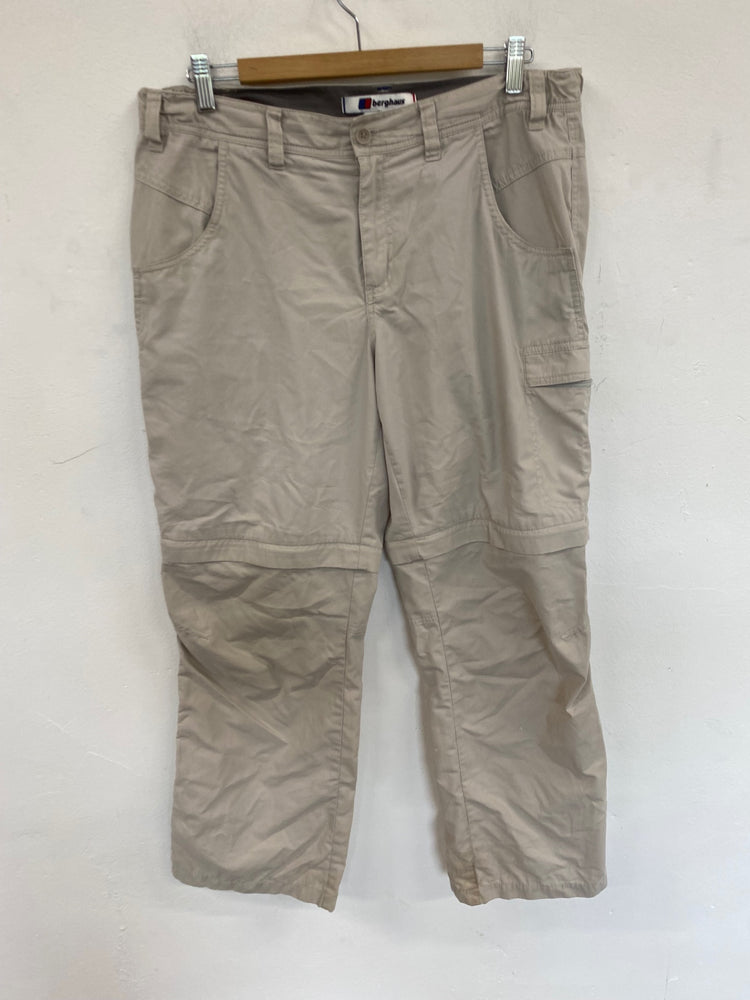 Gorgeous Berghaus Convertible Trousers UK 16 Beige KM001