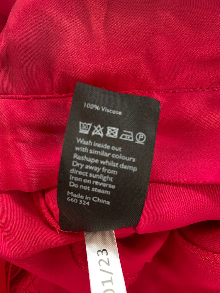 Gorgeous John Lewis Wide leg trousers UK 16 Hot Pink Satin KM001