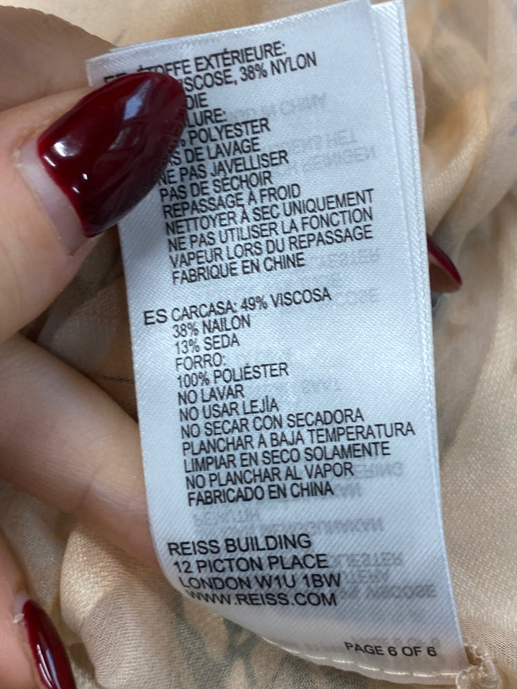 Gorgeous Reiss Maxi Dress UK 10 Beige with floral pattern wedding season summer CP002