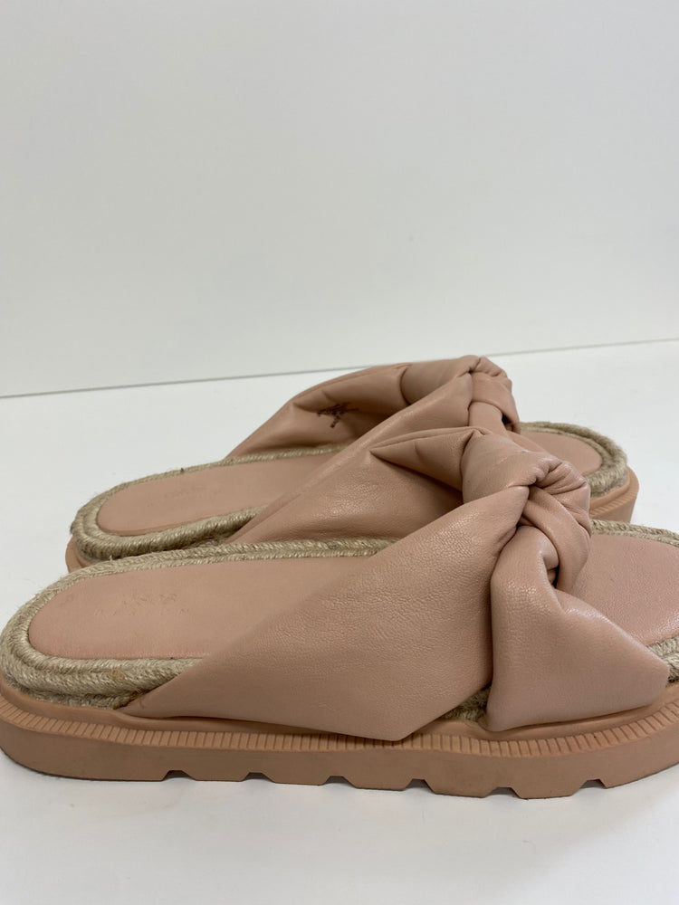 Gorgeous ASOS Sandals Uk7 rose beige hessian details DF001