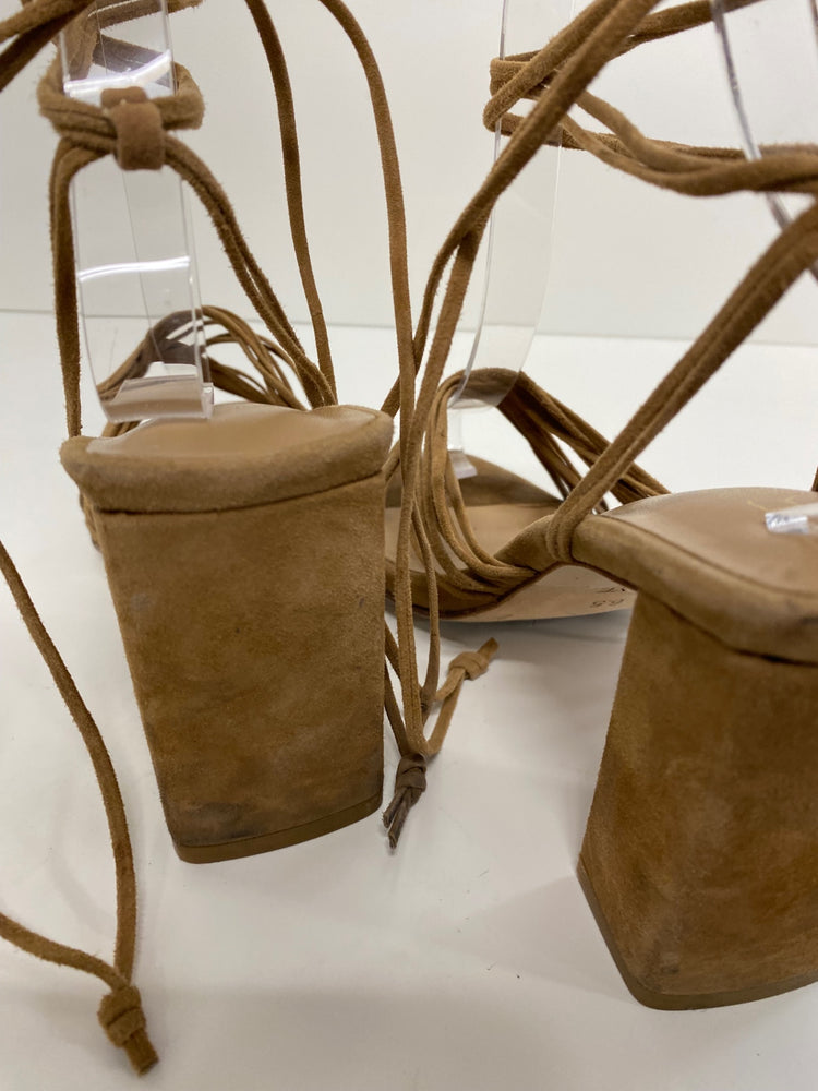 Gorgeous Raye Sandals UK6.5 Beige tan gladiator heels CP002