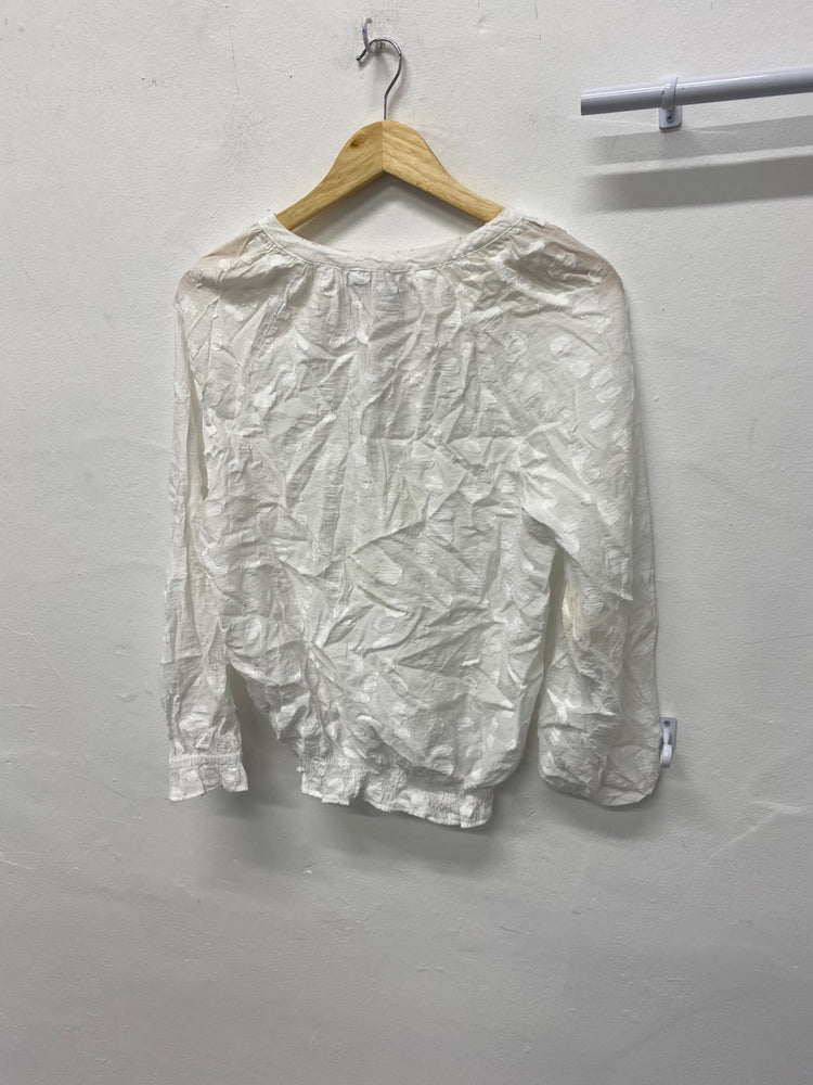 Gorgeous Mint Velvet Gypsy blouse Uk 12 White Classic CP002