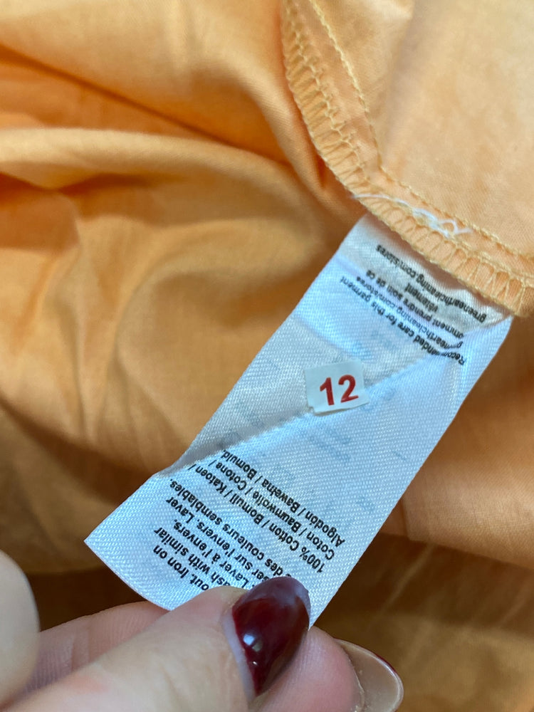 Gorgeous River island Maxi Dress UK 18 Peach, Yellow, Green stripe summer dress DF001