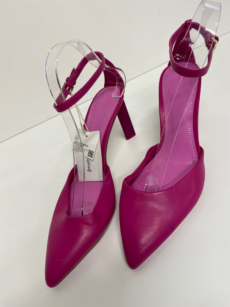 Gorgeous Stradivarius High Heels Uk7 Pink ankle straps DF001