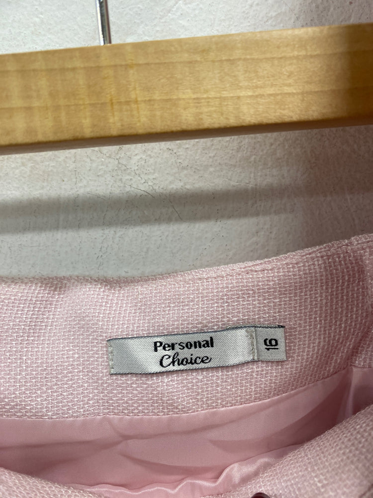 Gorgeous Personal Choice Skirt suit textured UK 16 Light pink Formal KM001